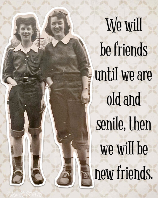 General Greeting Card - We will be friends until we are old and senile, then we will be new friends